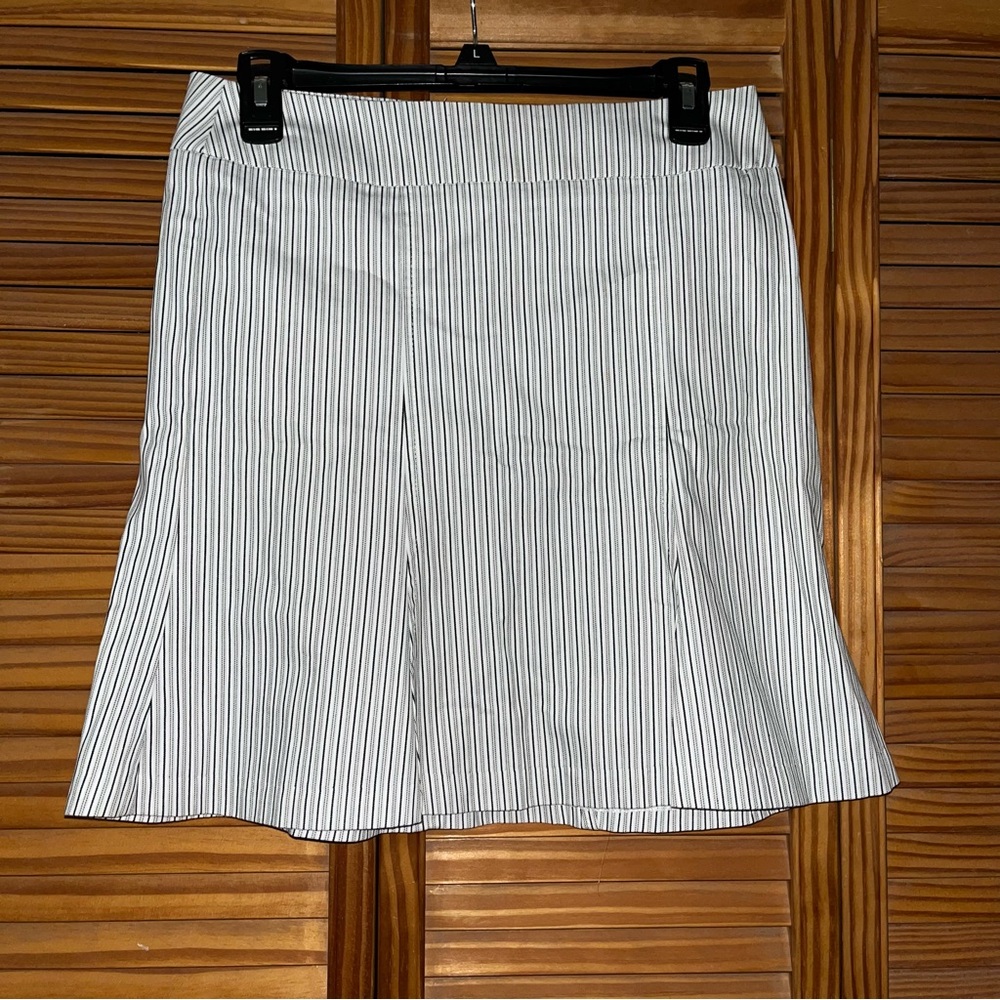 White‎ House Black Market Striped Cotton Blend Size 2 Skirt
